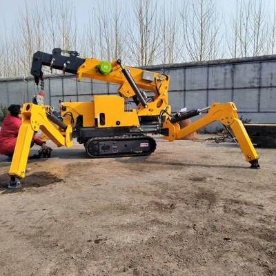 Gru cingolata Spider con motore diesel a braccio telescopico idraulico 3T 5T ​​8T