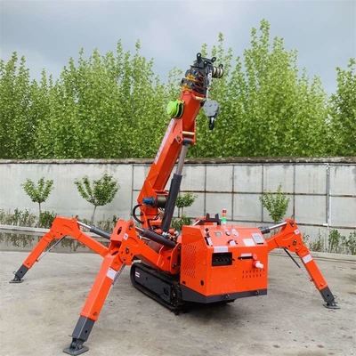 Una rotazione di 360 gradi solleva il telecomando di Crane Machine 3-12 Ton Customized Spider Crawler Crane