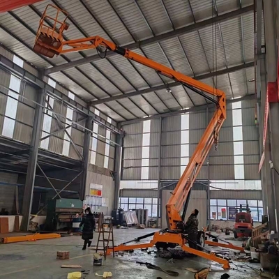 Piattaforma di sollevamento elettrica da 10 m a 14 m articolata Manlift tracciata Cherry Picker Spider Boom Platform di sollevamento