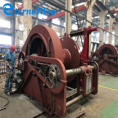 30 Ton Marine Hydraulic Winch Wire Rope argano d'attracco idraulico del singolo tamburo da 230 volt