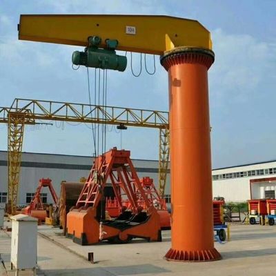 Colonna Crane Fixed Jib Hoist Crane 2 Ton Remote Control di rotazione di 360 gradi