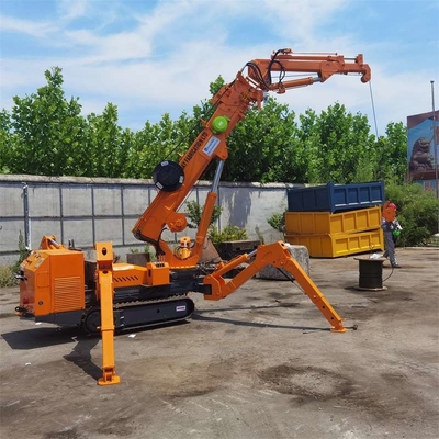 Braccio oscillante seguito di Crane Crawler Spider Crane With del ragno del motore diesel del motore elettrico