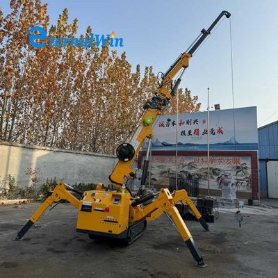 Motore di colore giallo di tipo 3 tonnellate Mini gru da costruzione con giubbotto volante