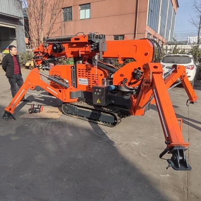 Potenza della batteria di 3 t 9,7 m Altezza di sollevamento Crawler Spider Crane con cesto rotante
