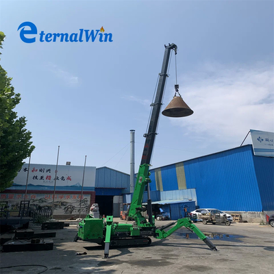 Telescopic Boom Mini Spider Crane con potenza elettrica e diesel