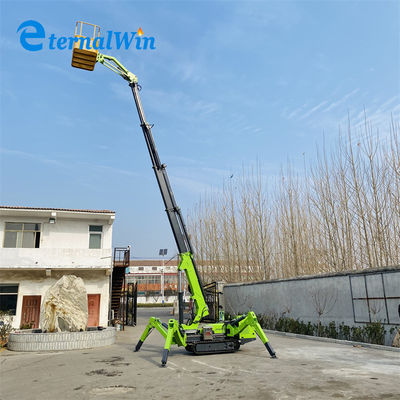 AC Electricità 12m 240kg Crawler Spider Man Lift Azionato da motore diesel
